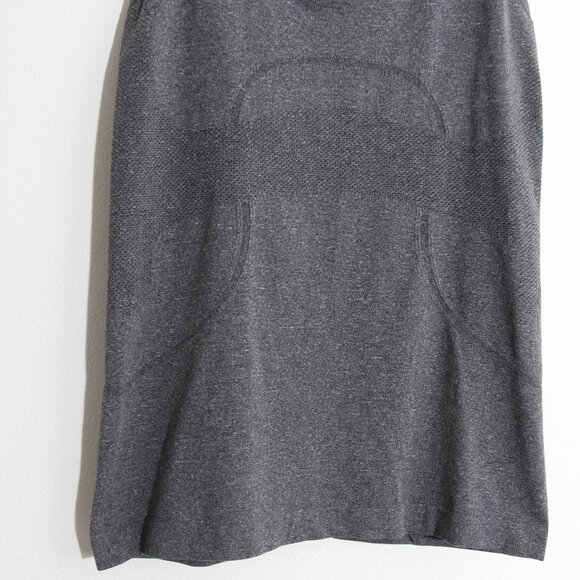 Lululemon Swiftly Tech Racerback Tank Top Heathered Black Gray Seamless Size 6 - Picture 5 of 12